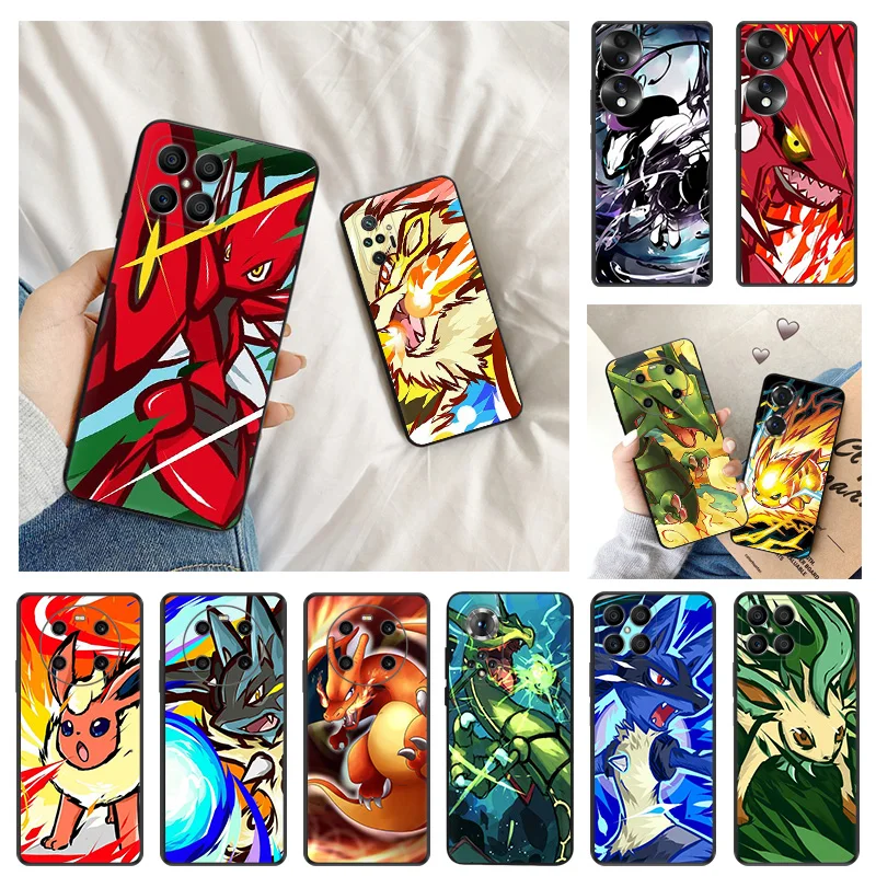 Ultra Thin Silicone SPhone Case For Honor X8 X7 X9 b X6 70 90 Magic5 Pro 8x Pixel 8 7 6 a Cartoon Elf Cool Pokemon Matte Cover