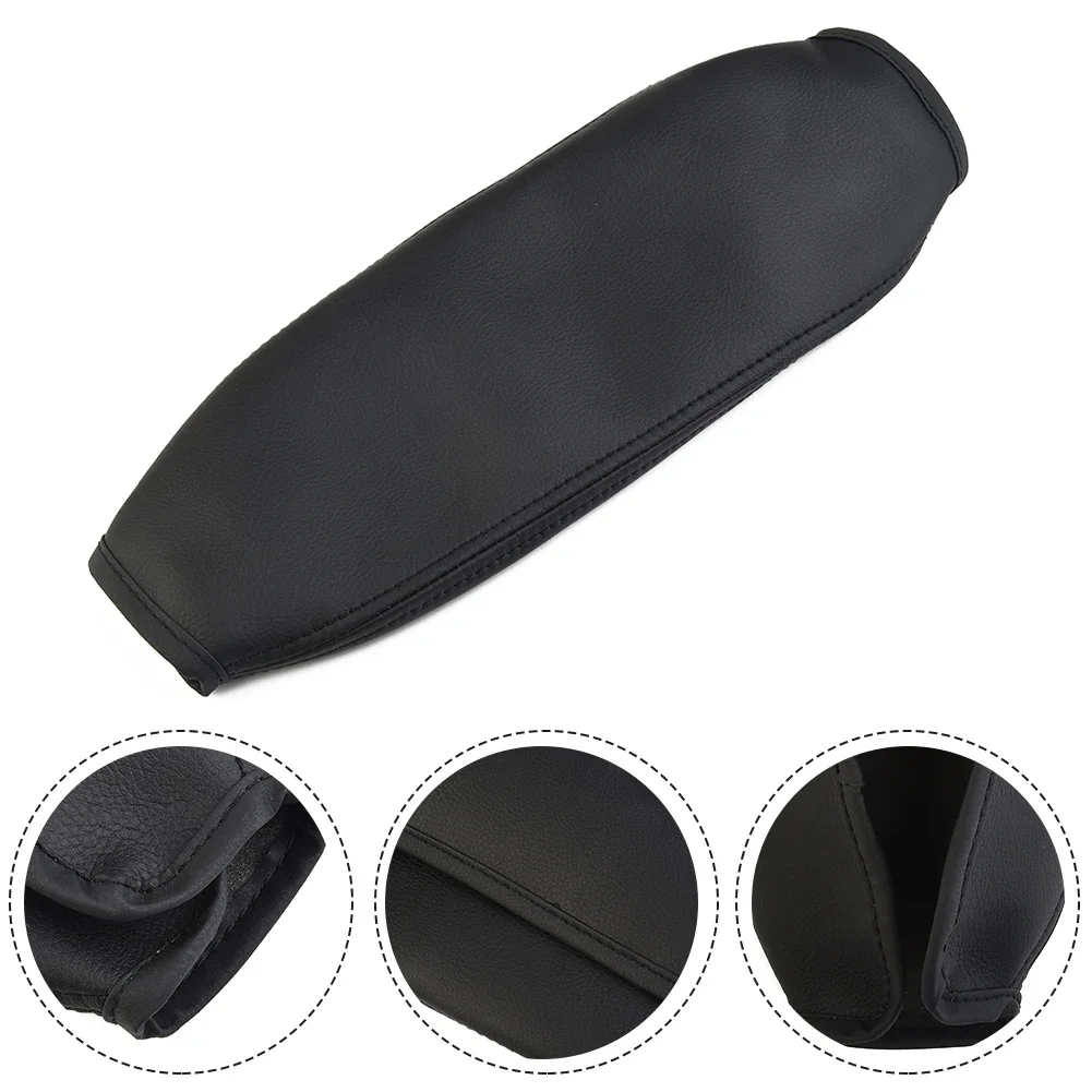 1x Vehicle Black Armrest Center Console PU Leather Armrest Cover Cap Fit For Jeep For Renegade 2015-21 Wear Resistant Dust-Proof