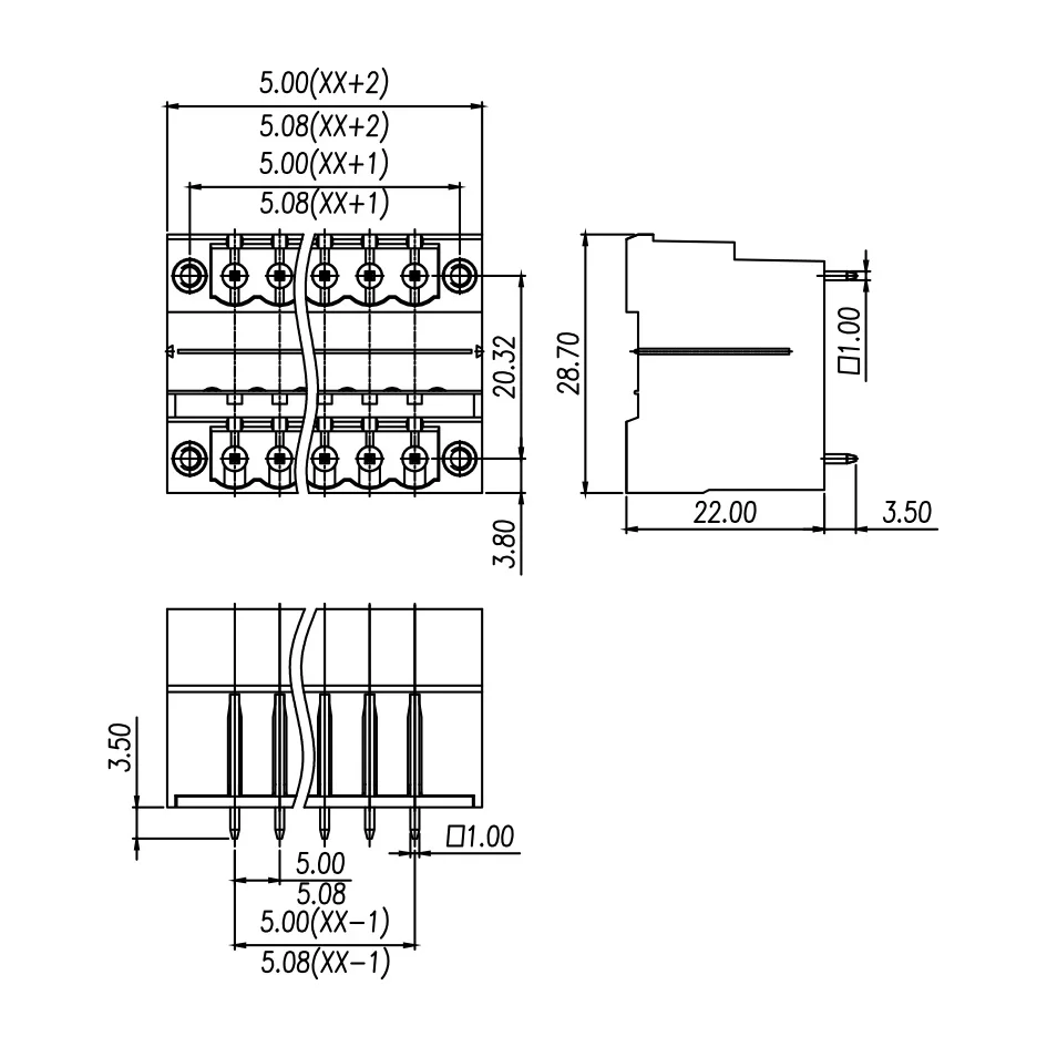 100PIN 5.08mm 2EDGVHM PCB PLUG-IN TERMINAL BlOCK PHOENIX CONTACT 2EHDBVM ME260