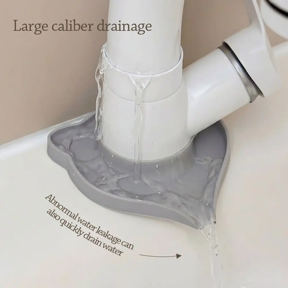 

Durable Cat-Shaped Drainage Mat Silicone Quick Drainage Waterproof Drain Mat Multifunctional Faucet Drip Tray Bathroom Sink