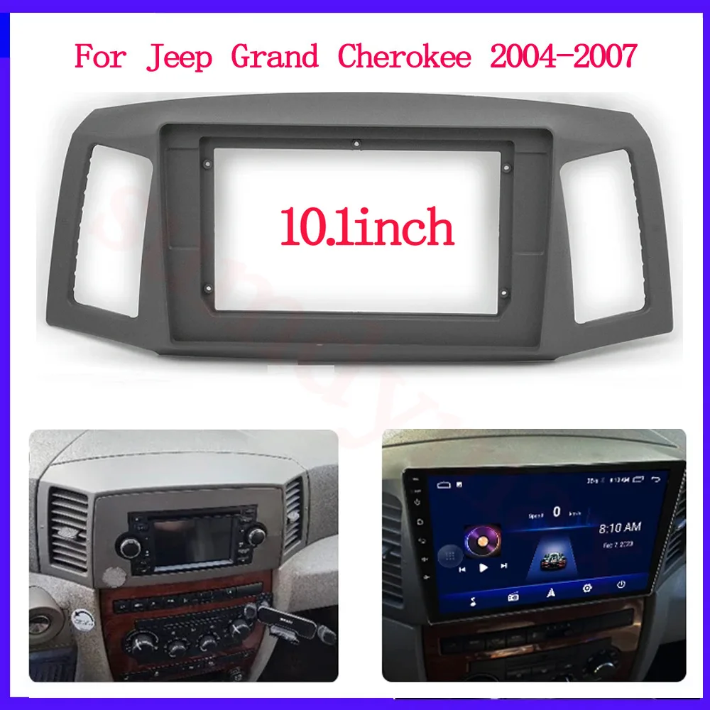 

9inch big screen Android Car Frame Fascia Adapter For Jeep Grand Cherokee 2004-2007 Car Radio DVD GPS Mp5 Plastic Fascia Panel