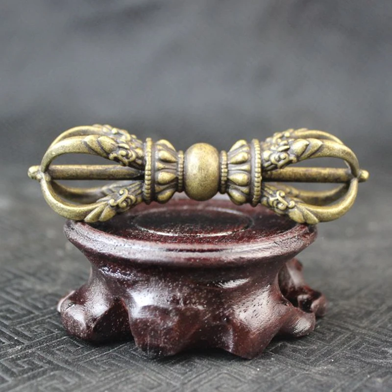 

Vintage bronze vajra pestle to subdue the devil pestle feng shui talisman body guard ornaments religious home decorations desk d