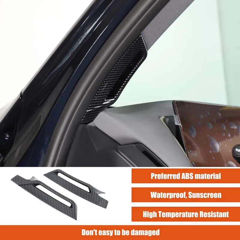 

2Pcs ABS Carbon Fiber For BMW X3 G45 2025+ Car styling front A-pillar air outlet frame decorative sticker interior accessories