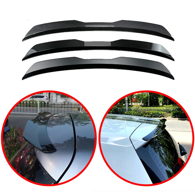 

Universal Hatchback Car Rear Wing High Quality ABS Spoiler Roof Lip Glossy Black Or Carbon Fiber Look Body Kit