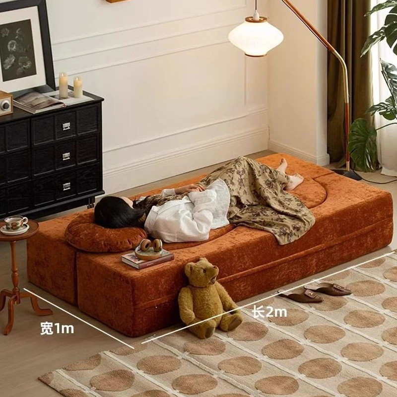 

Bedroom with Corner Sofa Modern Sponge-Filled Adjustable Sofa Bed Set for Living Room & Backrest