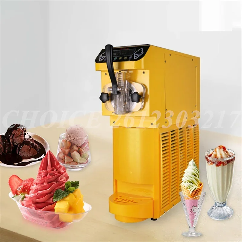 22L/H Small Countertop Ice Cream Maker Commercial Single Head Soft Ice Cream Machine Automatic Sundae Cone Making Machine