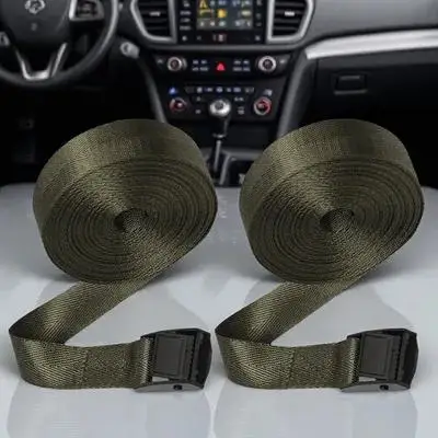 

2 Rolls Outdoor Camera Strap Securing Zinc Alloy Bundling Belt Nylon with Buckle