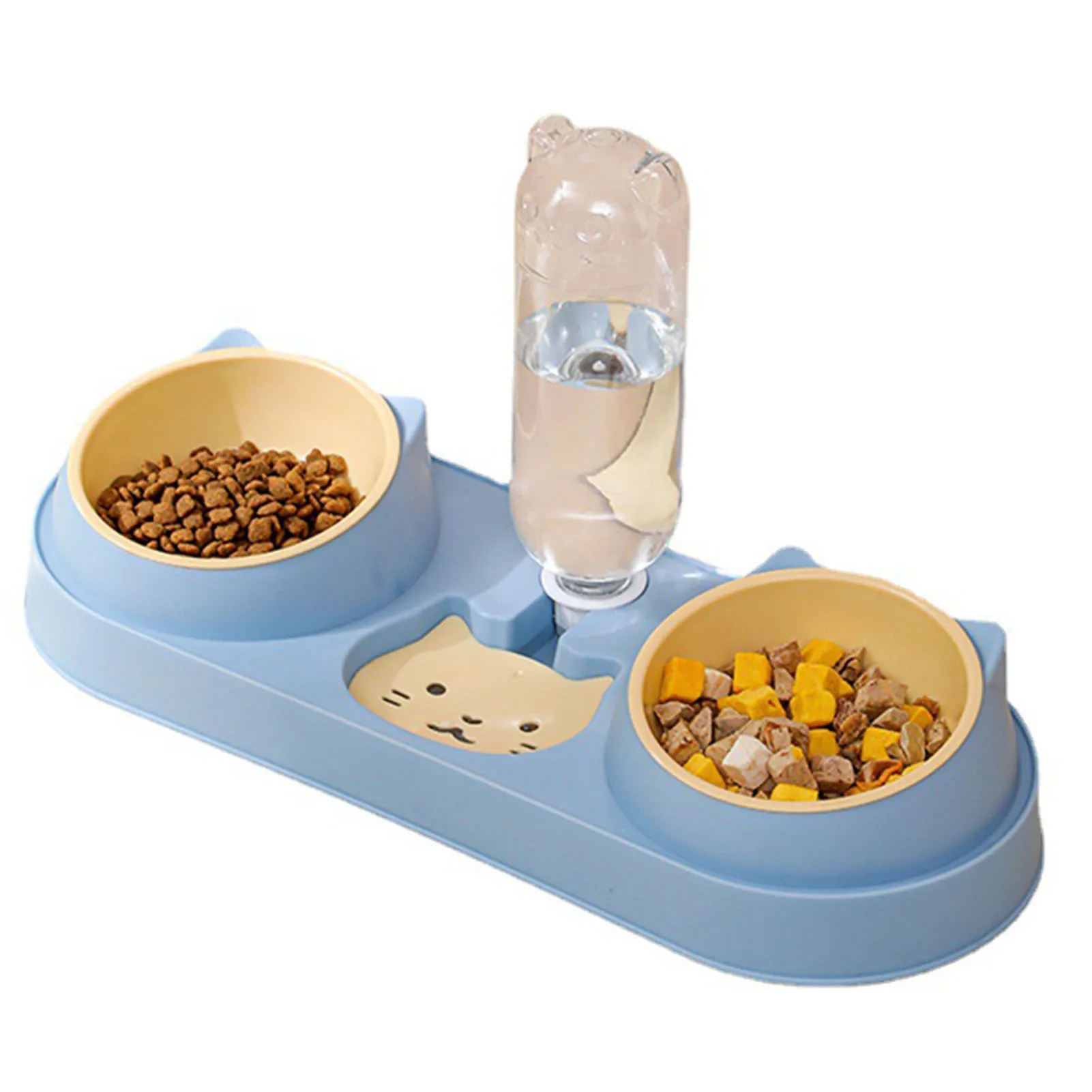 Dog Bowls and Cat Food Bowls with Silicone Base Double Cat Bowls Pet Feeder for Cat Dog Rabbit