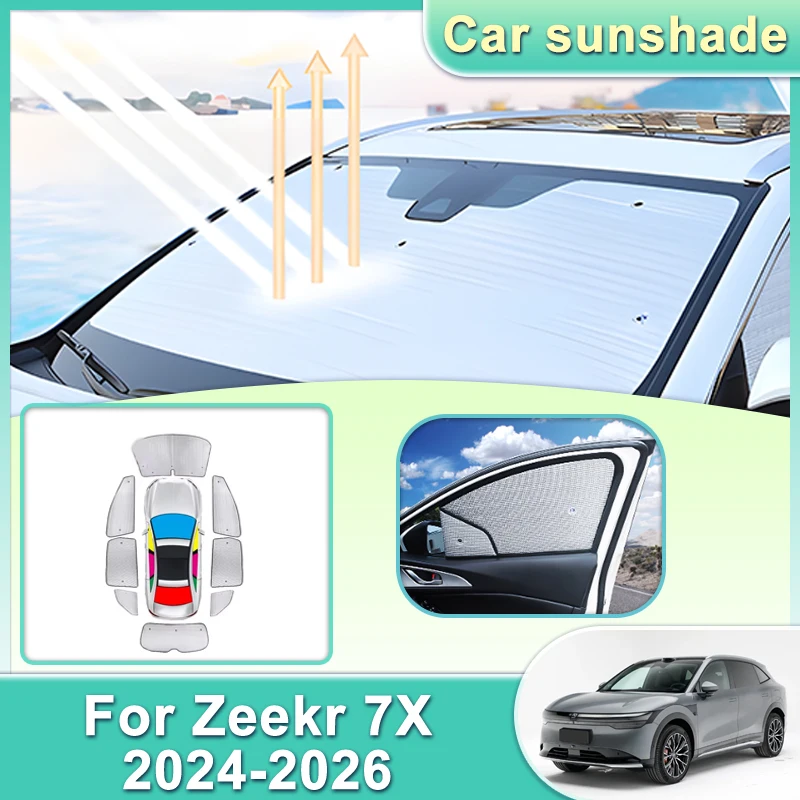 

Car Sunshade For Zeekr 7X CX1E 2024 2025 2026 Visor Heat Insulation Sun Protection Anti UV Shade Windshield Car Tool Accessories