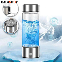420ml Rich Hydrogen Oxygen Water Cup H2 Generator Bottle Alkaline Maker Ionizer Bottle Super Antioxidan Titanium Quality Filter