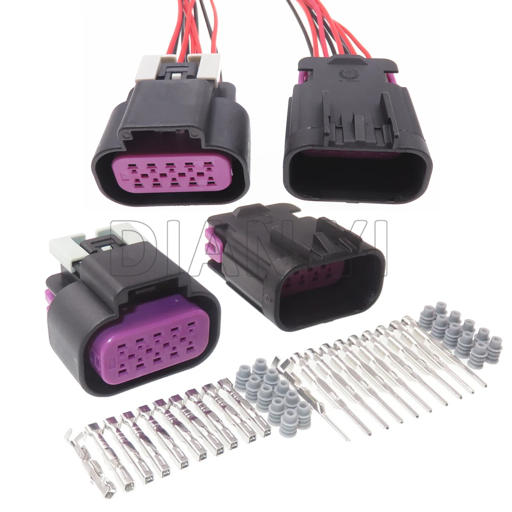 1 Set 10 Way Auto Wiring Connector With Cables Auto Headlight Harness Socket AC Assembly 15326846 15326847 15326842 15326843