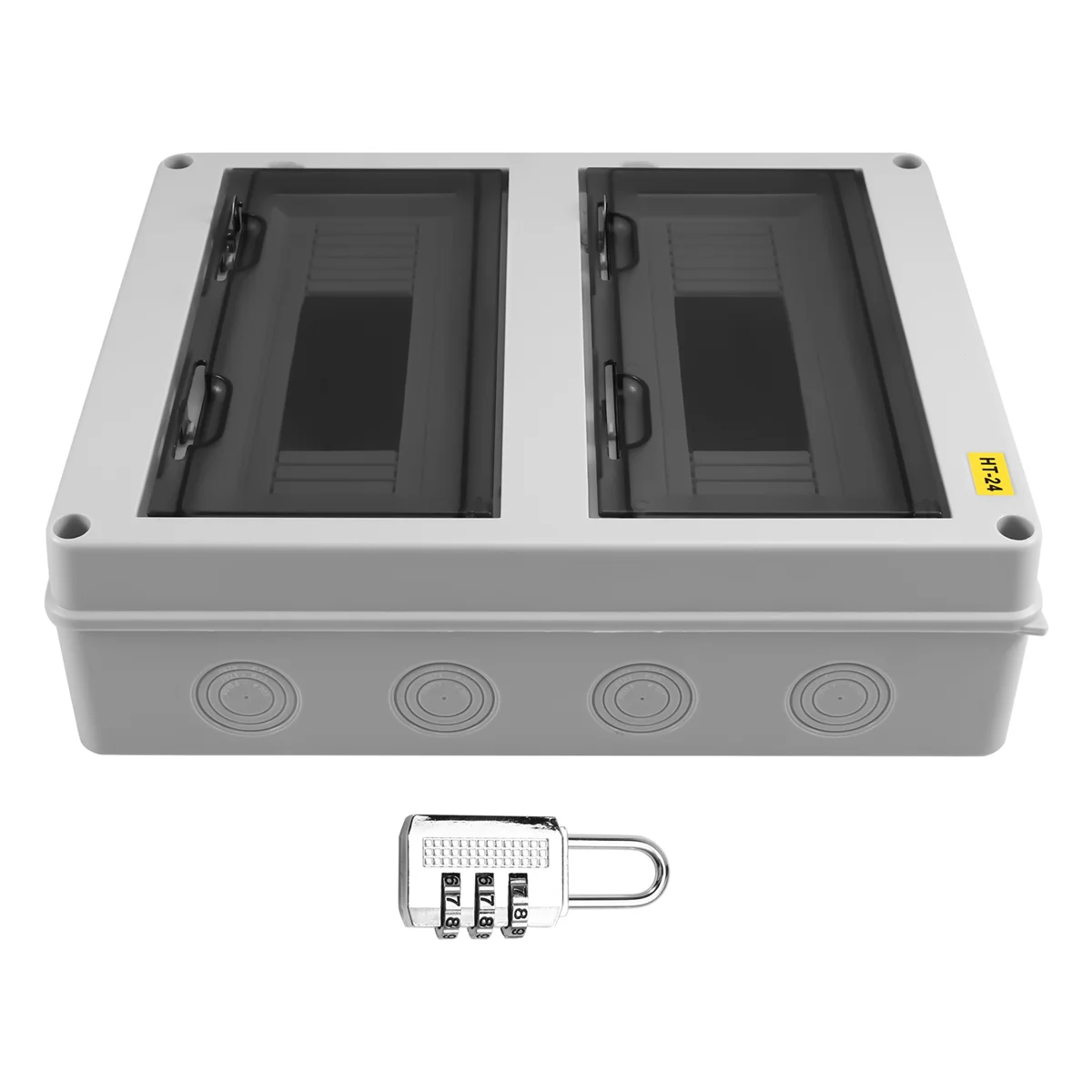 AA98 HT Series Junction Box 24WAY IP65 Waterproof Distribution Box Outdoor ABS Electrical with Lock for Circuit Breaker
