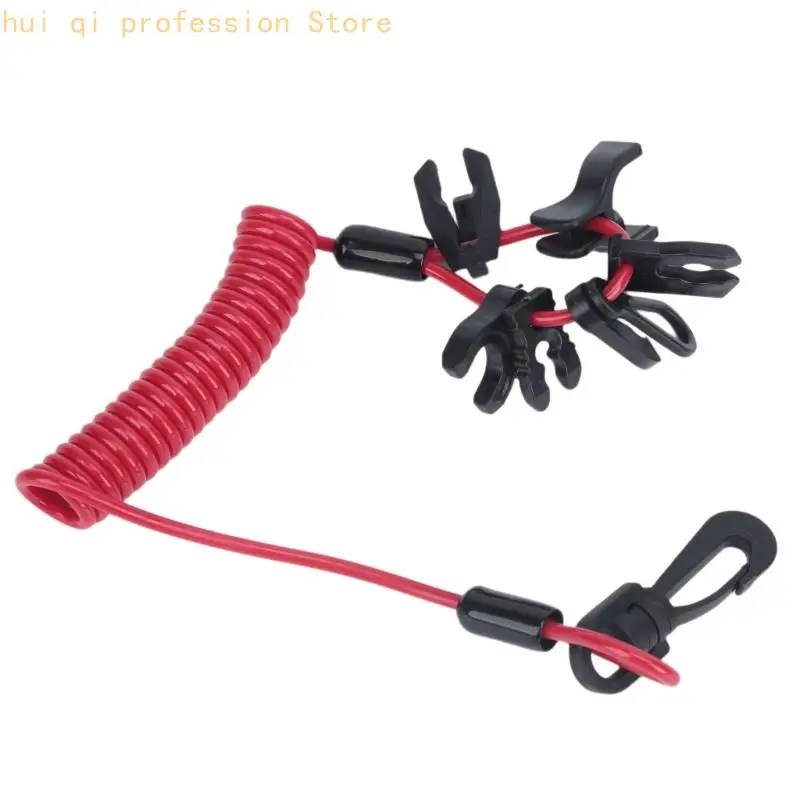 Außenbord-Sicherheitsleinenset mit Hakenclip und sieben Schlüsselaufsätzen H8WE – Detail 10