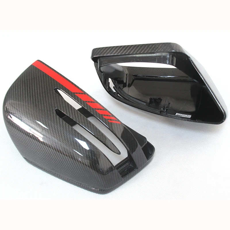 

W463_166 Style Carbon Fiber Fibre Side Mirrors Cover Caps Fit For Mercedes Benz G GLE GLS GL ML R Class