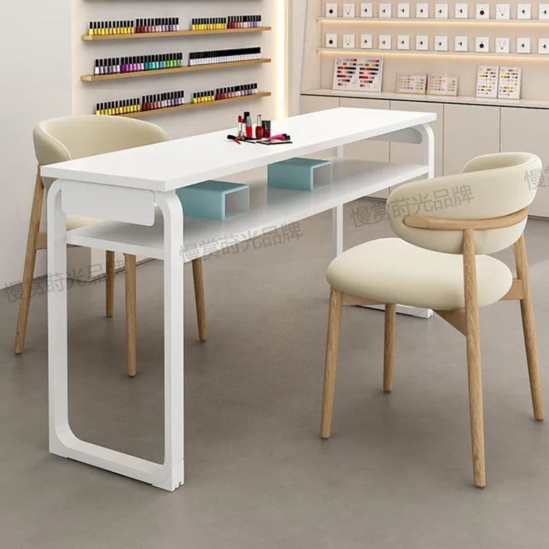 컴팩트 수납 네일 테이블 전문가용 의자 북유럽 스타일 네일 테이블 뷰티 테이블 스킨케어 테이블 독특한 가구