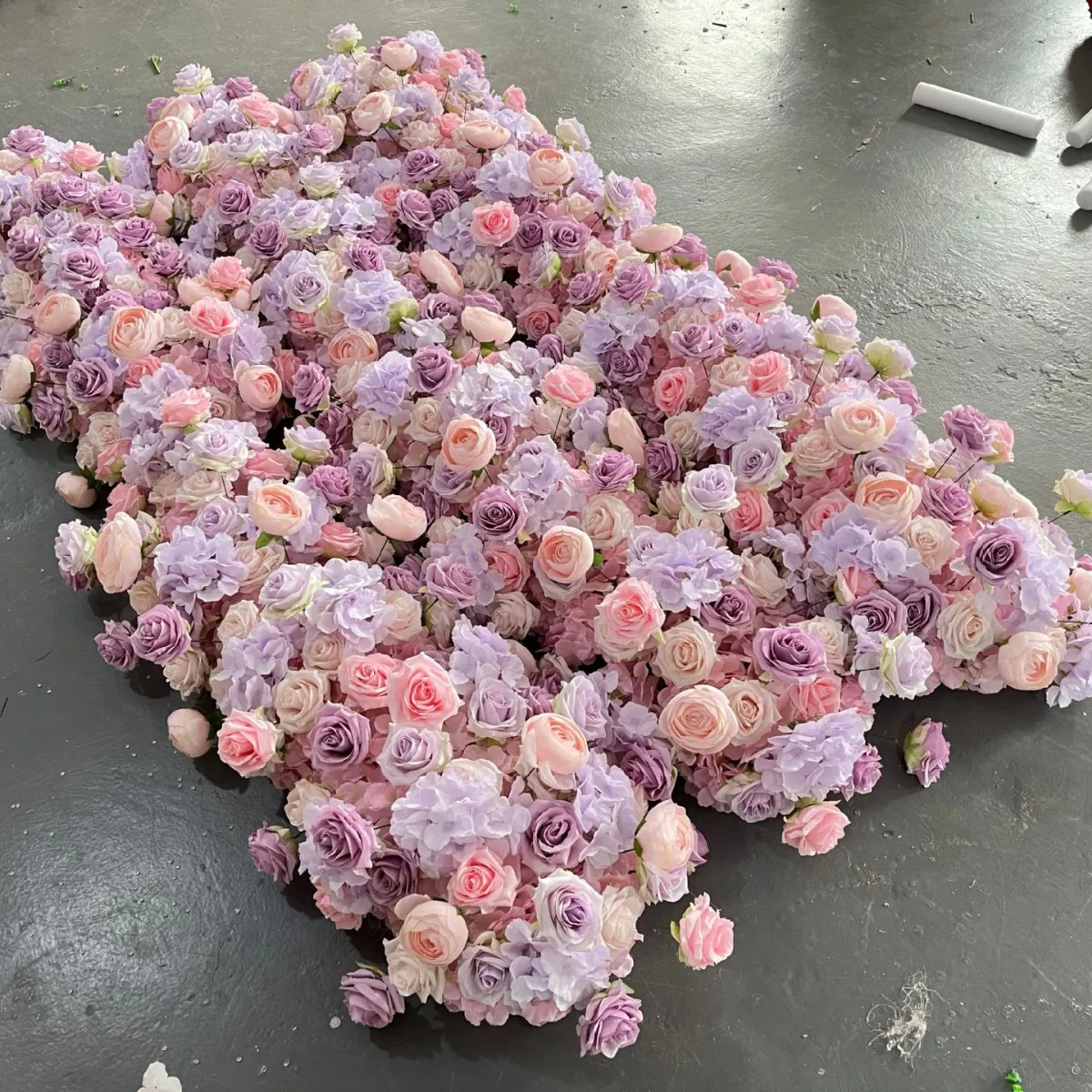 100/200CM Weißes Blumenarrangement Rosen-Hortensien-Blumenreihe Hochzeits-Hintergrund Wanddekoration Sofa-Tischläufer Bankett-Event-Requisiten – Detail 6