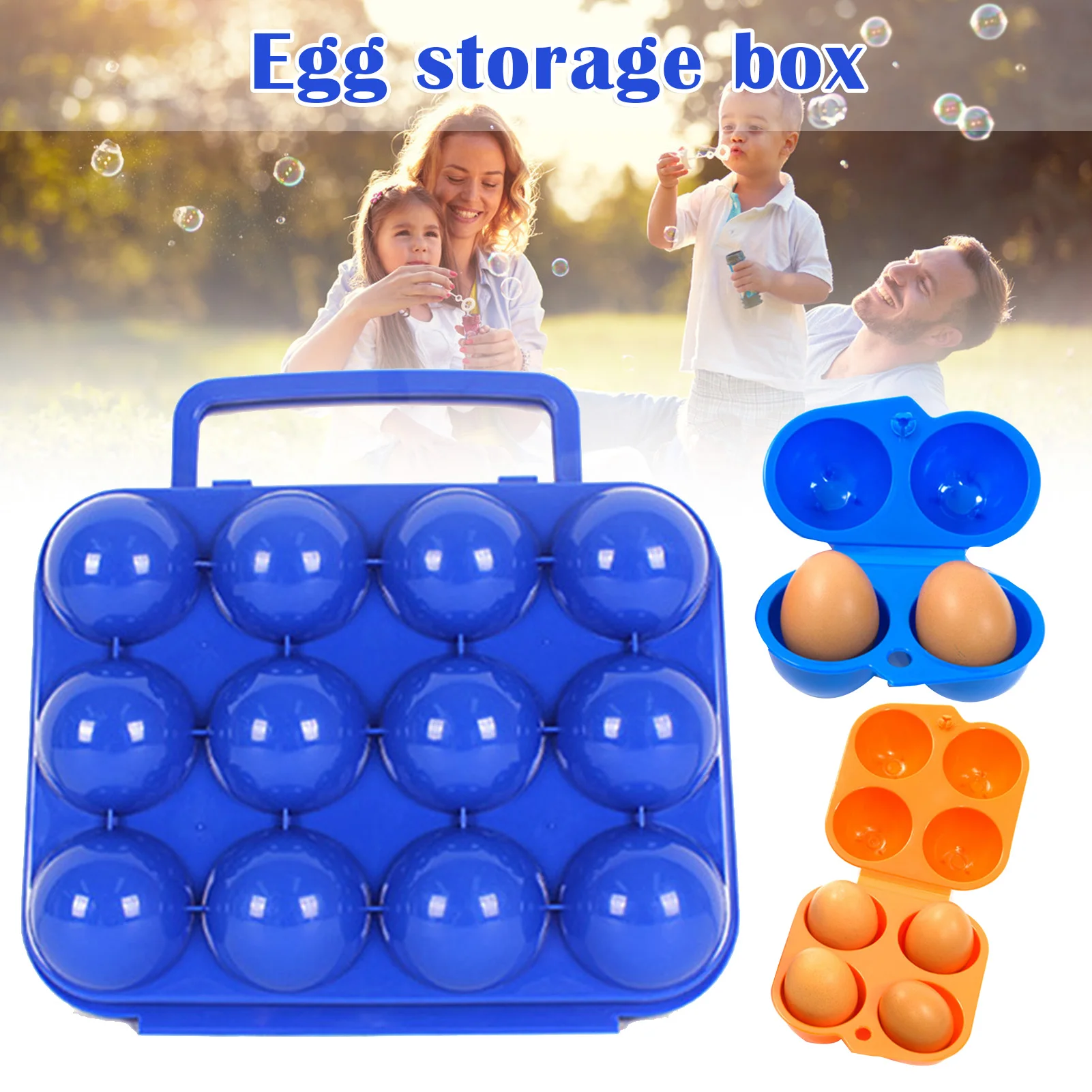 

Outdoor Portable Egg Box Plastic Egg Tray Container Refrigerator Egg Storage Box For Outdoor Traveling Camping Picnic Eggs Case