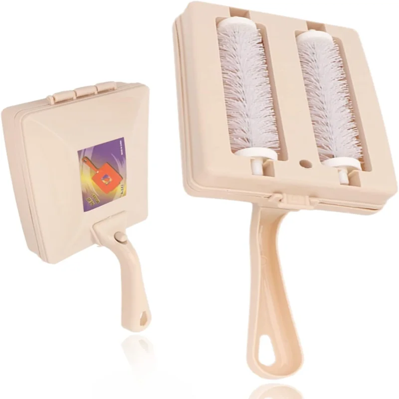 Ручная подметальная машина для ковров, двойная роликовая щетка для очистки пыли с короткой ручкой Ручная подметальная щетка для постельного белья Настольный ковер So