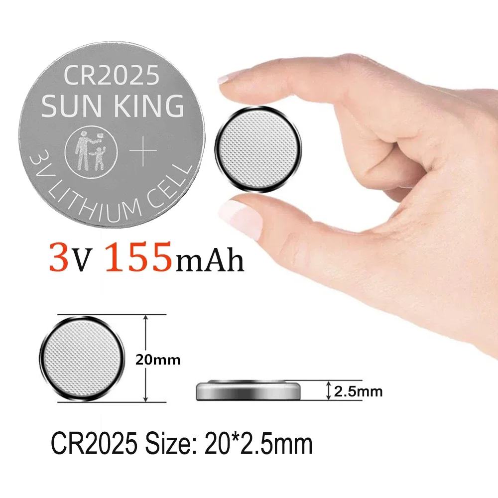 CR2016/2025/2032 3V Li-Mn 단추 셀 배터리, 오래 지속되고 누수 없음, 손전등, 자동차 키, 시계, 열쇠 고리에 적합