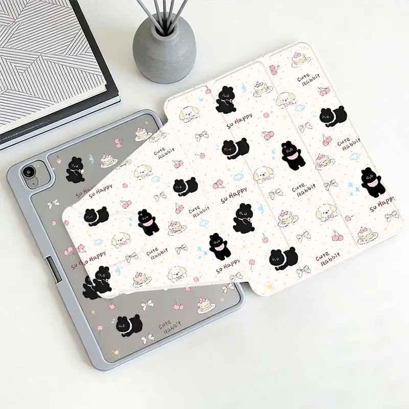 360°Rotatable Tri-Fold Stand Cover For IPad Mini6 8.3 Pro 10.5 Pro11 iPad 10.2 7/8/9 4/5 10.9 10th iPad A16 2025 11 Air11/13