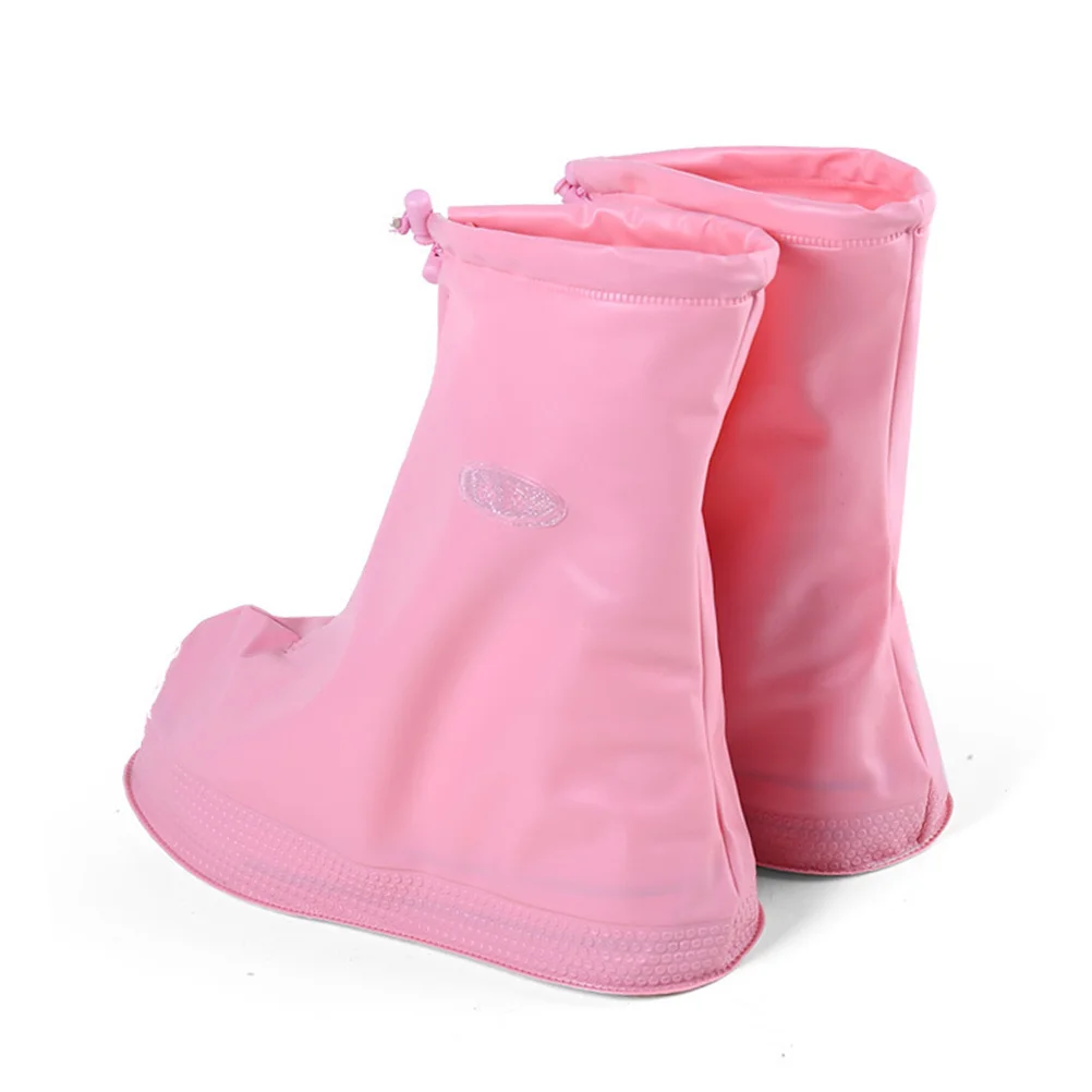 

Lightweight Rainproof Shoe Covers for Children Reusable PVC Overshoes with Elastic Band Non-Slip Sole Protection from Rain and