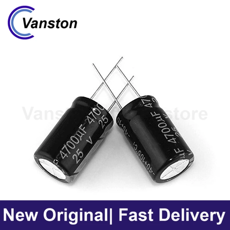 10pcs 4700UF/25V Direct Plug Aluminum Electrolytic Capacitor 25V4700UF Electrolytic Capacitor