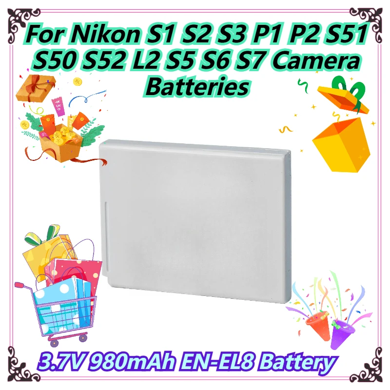 3.7V 980Mah EN-EL8 … - image