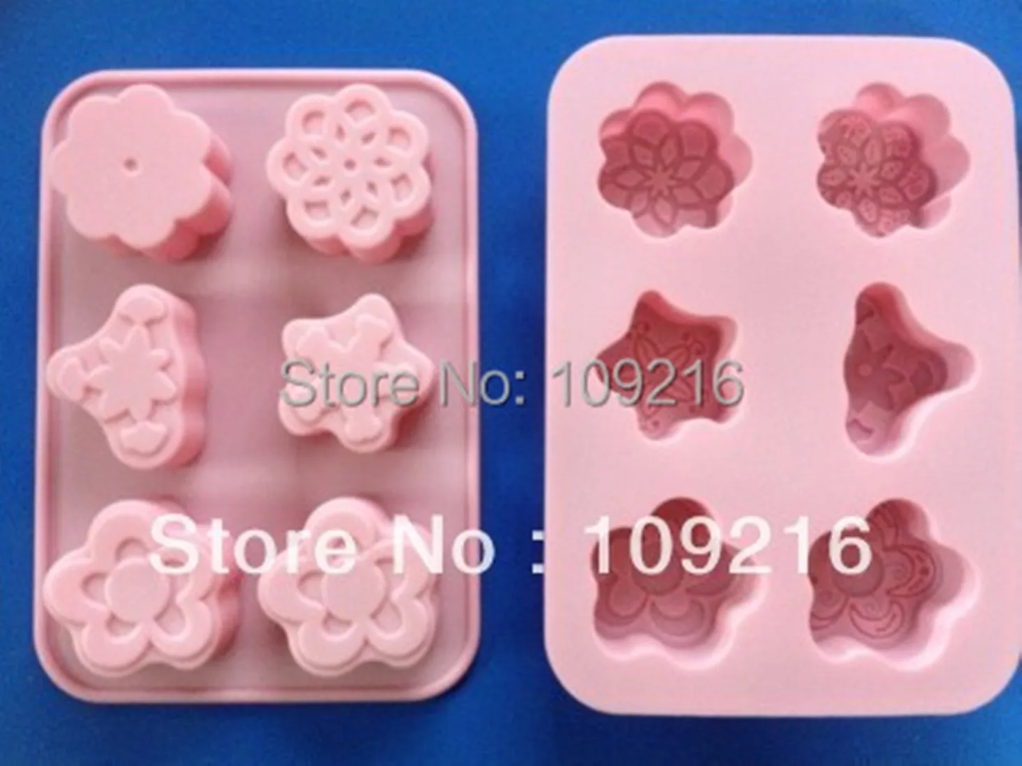 1pcs 6 Kinds of  Flowers Green Good Quality 100% Food Grade Silicone Cake/Jelly/Pudding Baking Pan DIY mold