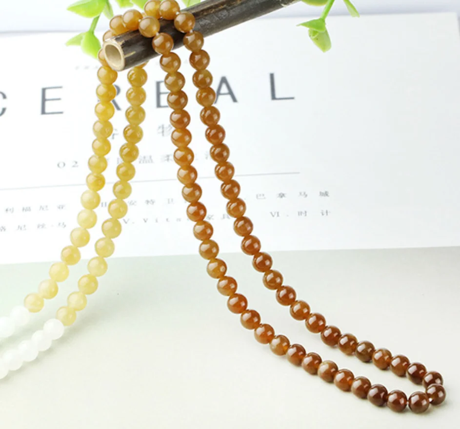 Fine Jewelry Natural Hetian Nephrite Jade Sugar Jade White Jade Gradient Color Men's And Women's Bracelets