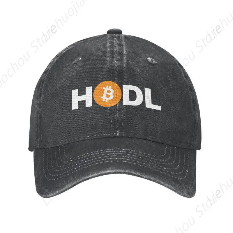 Personalized Cotton Hodl Bitcoin Blockchain Baseball Cap for Men Women Adjustable BTC Crypto Coins Dad Hat Sports