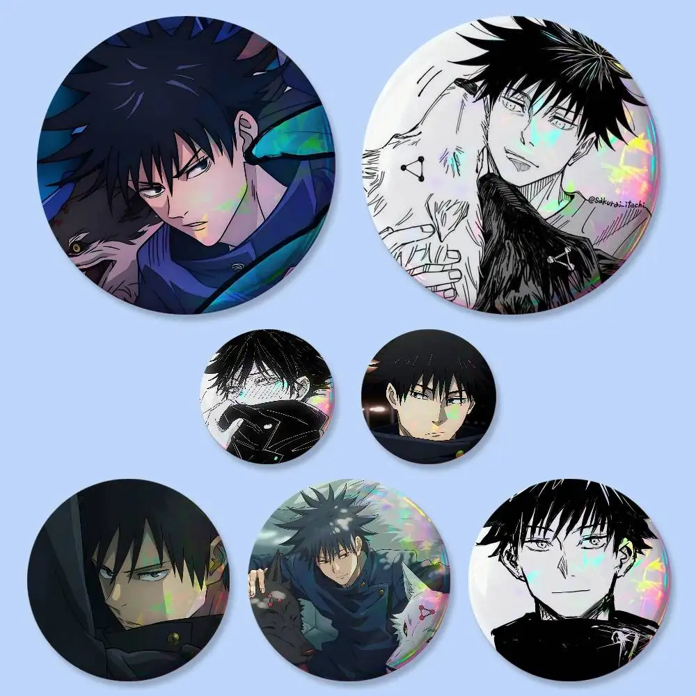 Fushiguro Megumi Anime Character Badges Button Round Creative Pin Brooch Badge Bag Decor Accessories Fans Collect Friends Gifts