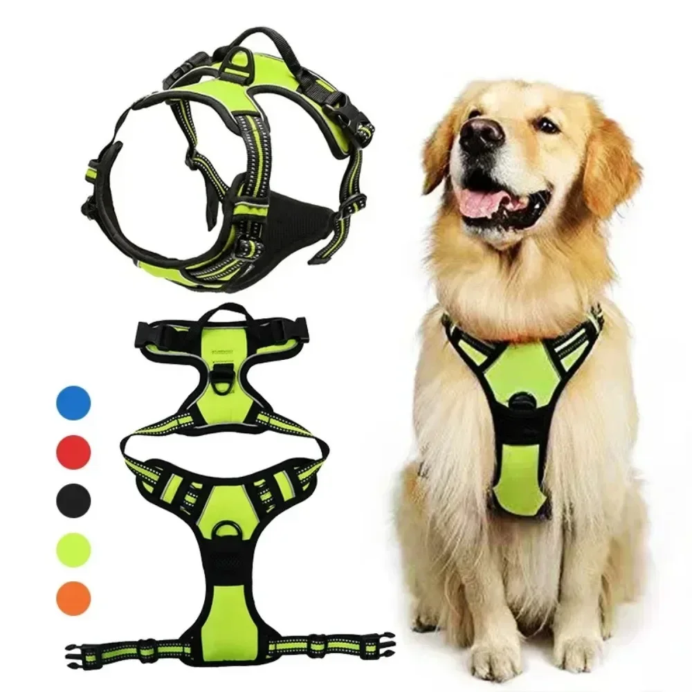 Reflective Adjustable Breathable Vest Chest Strap for Small Medium Large Dogs Pet Dog Harness Cat Puppy Collar Dog Accessoires