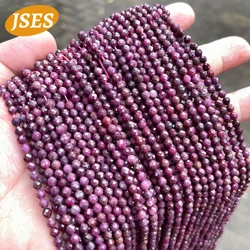 Natural Ruby Faceted Beads Without Heat Treatment Loose Ruby Gemstone Beads for Jewelry Making DIY Necklace Bracelet Handmade