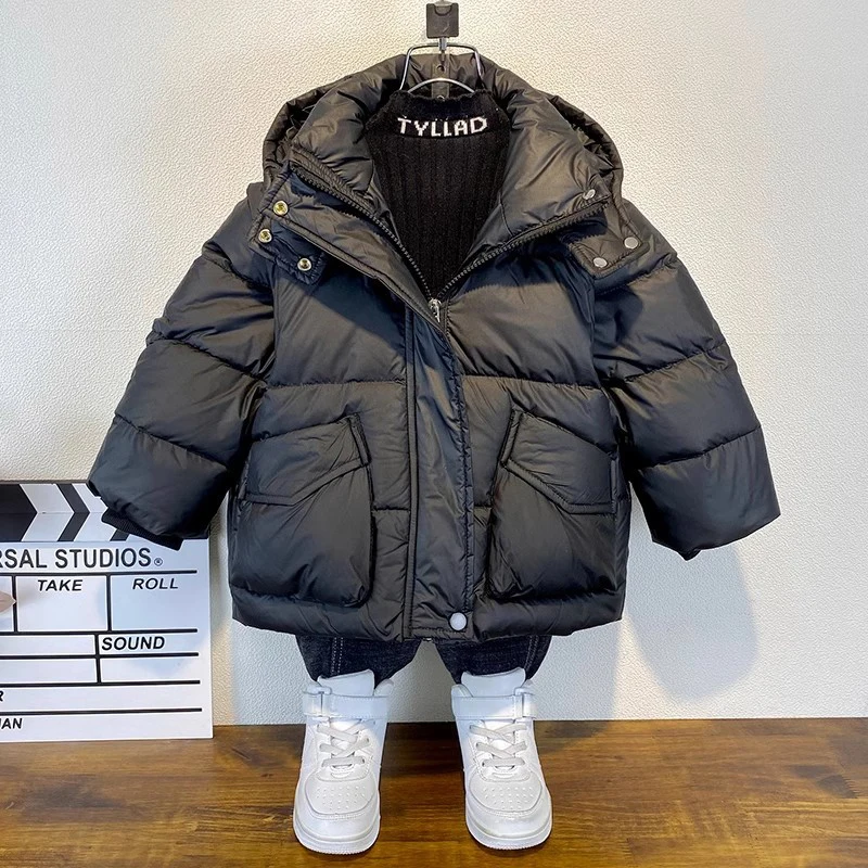 DIMUSI Winter Children's Padded Coats Fashion Boys Thicken Warm Hooded Jackets Baby Girls Thermal Down Jackets Kids Clothing 14Y