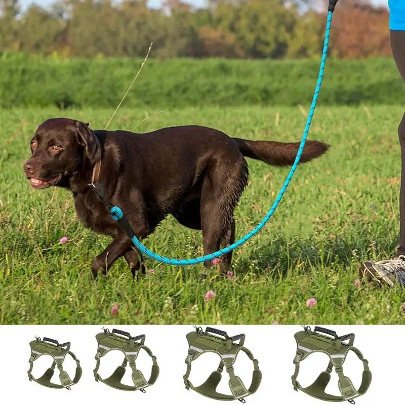 Dog Walking Vest Reflective Dog Walking Harness Adjustable No Pull Comfort Easy Control Handle Wear-Resistant Secure Fit Vest