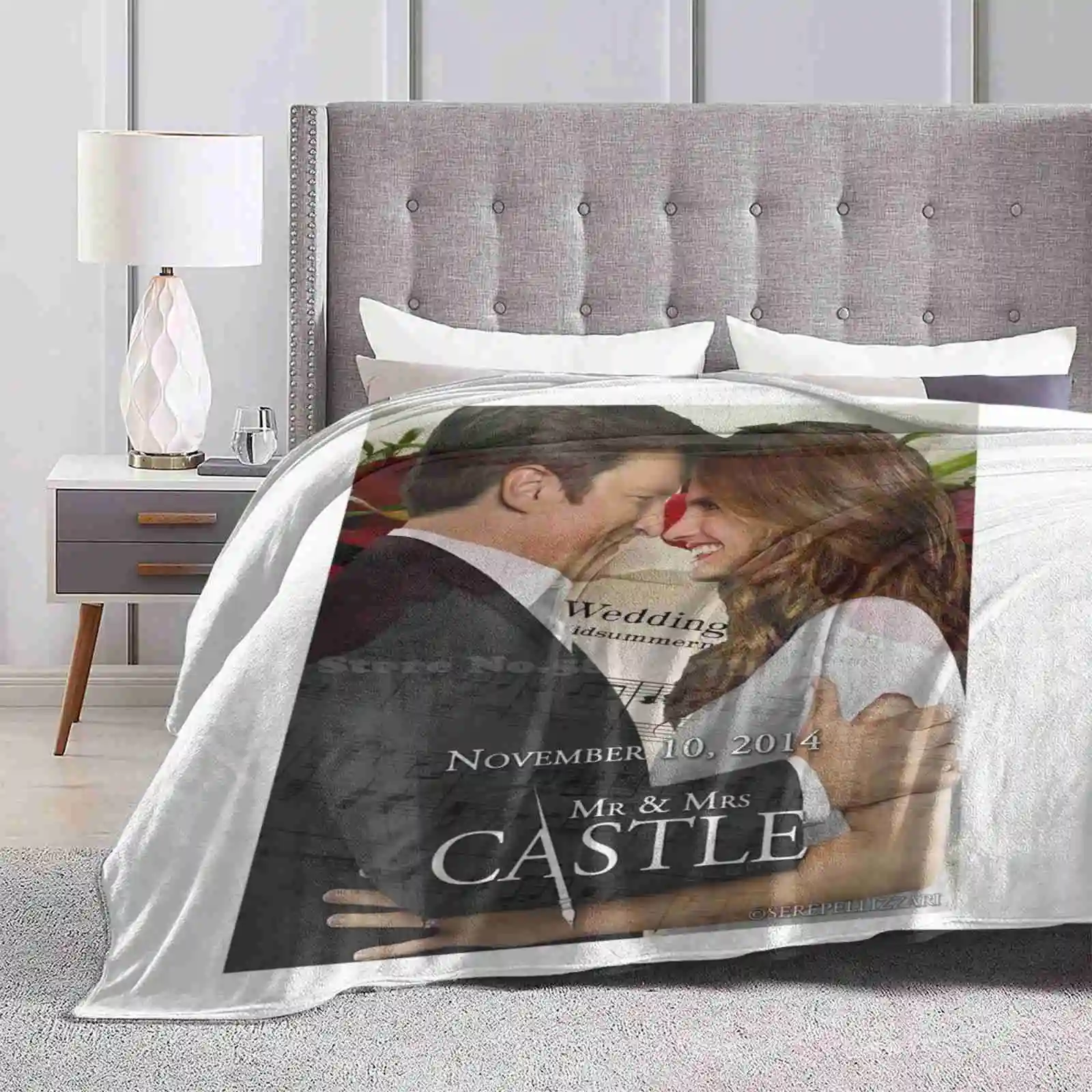 Caskett Wedding Soft Warm Throw Blanket Caskett Wedding Richard Castle Kate Beckett Nathan Fillion Stana Katic Castle Abc