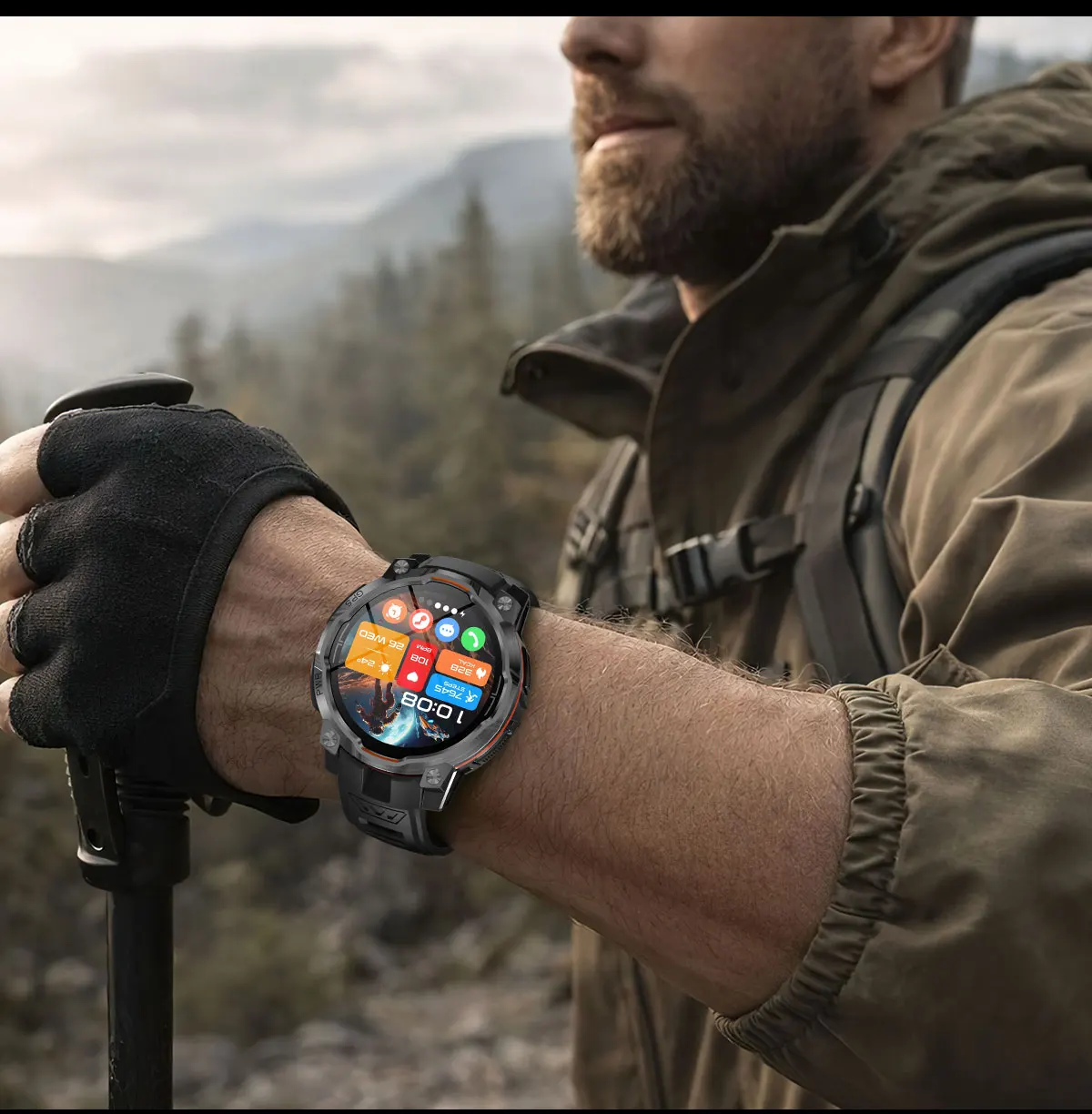 Neue Outdoor-GPS-Sport-Smartwatches für Männer mit Kompass, Höhenmesser, 5ATM Wasserdichtigkeit, Gesundheitsüberwachung, Chat GPT, Bluetooth-Anruf, Smartwatch – Detail 23