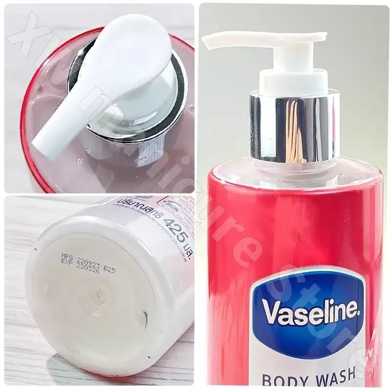 425 ml Vaseline-Duschgel, 10 x Glutaminsäure, feuchtigkeitsspendend, glatt, zart aufhellend, Duschgel für die Haut, verbessert die Dehydrierung der Haut