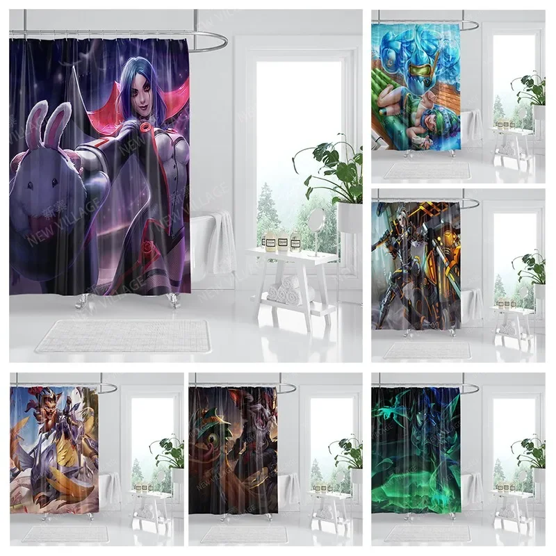 

Waterproof fabric shower curtains Bathroom curtain accessories 180x200 Bath curtain for shower 240*200 cartoon cute decoration