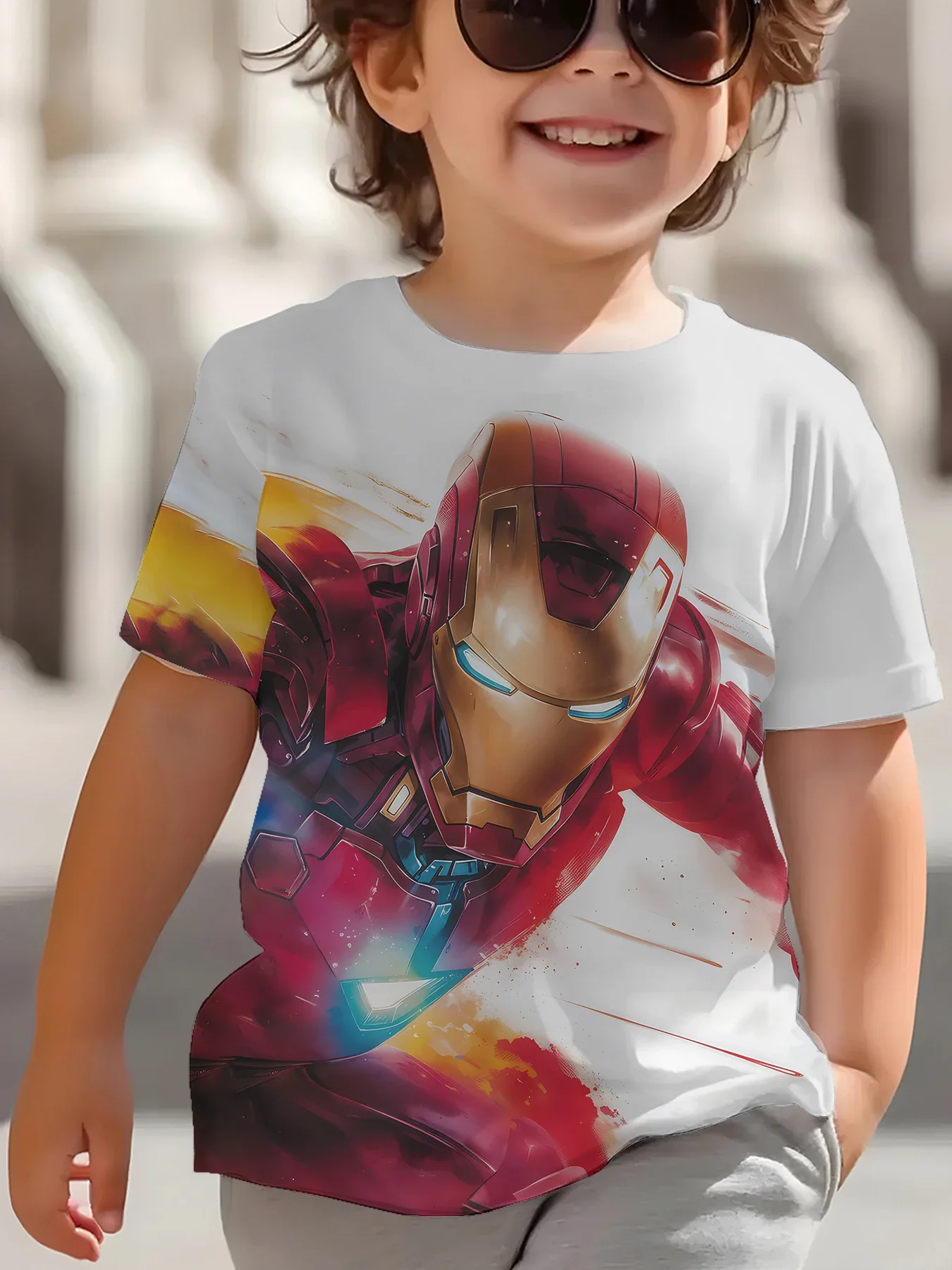 

Iron Man Child T-shirt Tops Children Clothes Baby Short Sleeves T-shirty Children's Clothing Boys Top Shirts 2025 Kids Korean