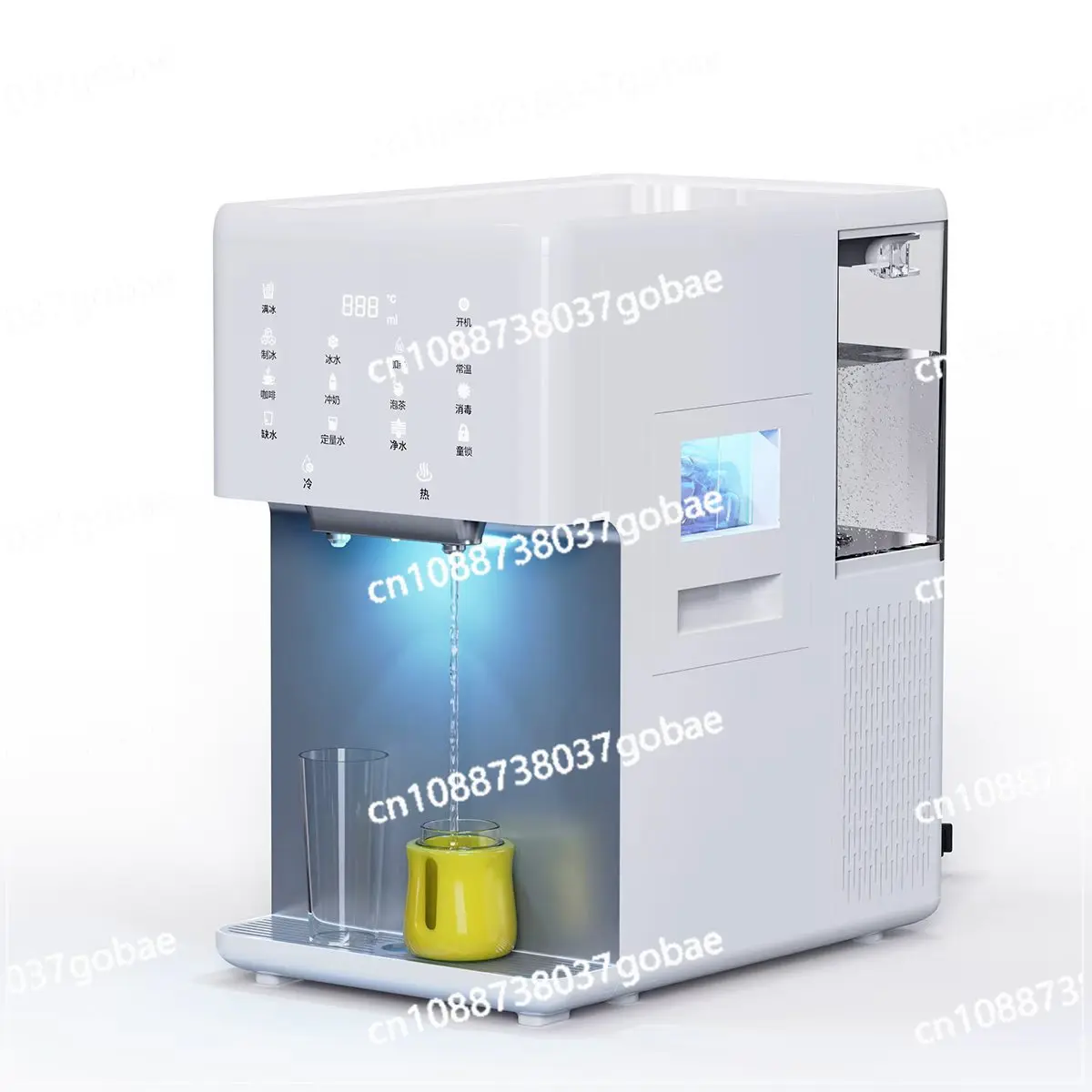 

Ice maker, water dispenser, ice making instant hot three-in-one quick-freezing ice cube making machine for household use