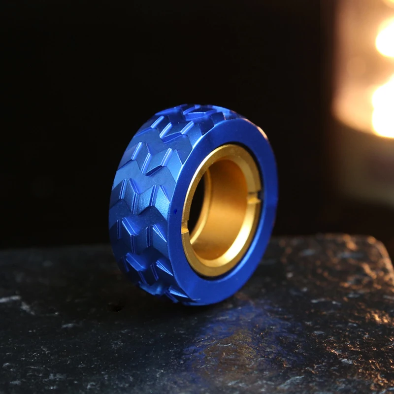 الإطارات اللمسي الدائري الميكانيكية تململ السقاطة الدائري EDC اللعب سبائك الألومنيوم الإصبع الإطارات المعدنية اللعب الإجهاد سبينر ألعاب متململة #2