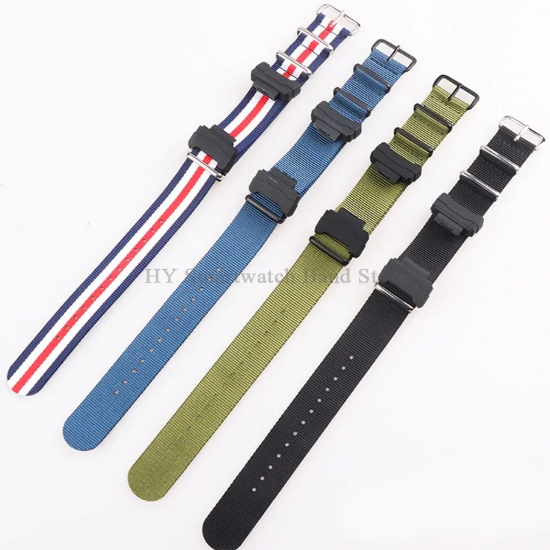 16mm Nylon Loop Strap for Casio GA100 GA200 GLX5600 G5600e DW5600/5610 DW6900 G8900 GLS100 Canvas Wrist Band Bracelet Adapter