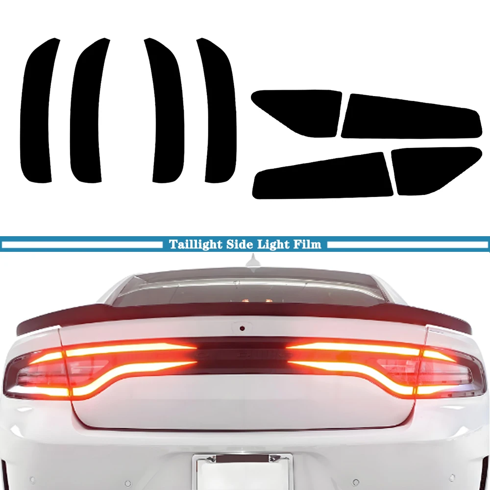 Car Taillight Side Light Marker Vinyl Tint Film Wrap Cover Trim Precut Overlays for Dodge Charger 2015-2023 Exterior Accessories