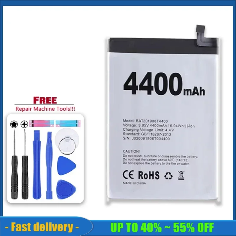 

Bateria 4400mAh Portable Battery BAT201908T4400 For DOOGEE N20 Pro N20Pro Rechargeable Mobile Phone Batteries