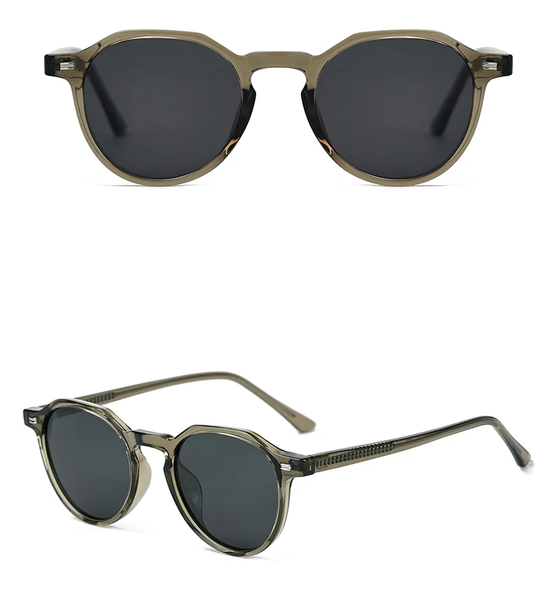 Kachawoo Polarisierte Sonnenbrille für Herren, Leopardenmuster, grüner TR90-Rahmen, Acetat, modische Sonnenbrille, Damen, Unisex, Sommerbrille, Reisen – Detail 9