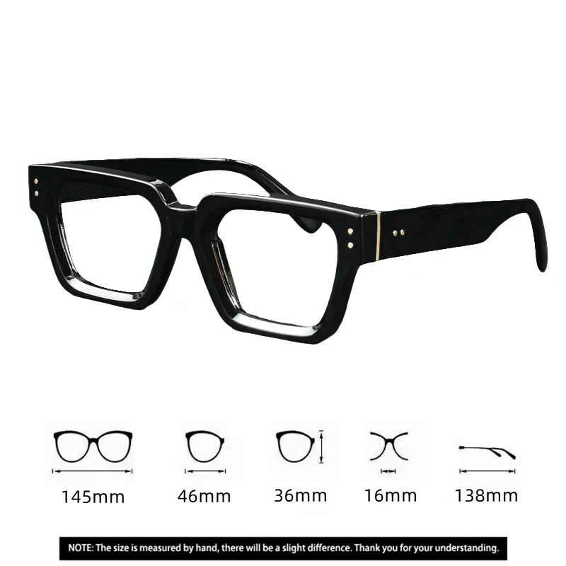 2025 neue Quadratische Lesebrille Männer Frauen Übergroßen Rahmen Mode High-definition Presbyopie Brillen Dioptrien 0 ~ + 4,0 – Detail 4