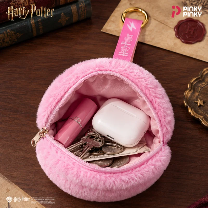 Pinky Harry Potter Birthday Cake Plush Keychain Bag Charm Earphone Pouch,Cute Gift for Halloween & Christmas view 4