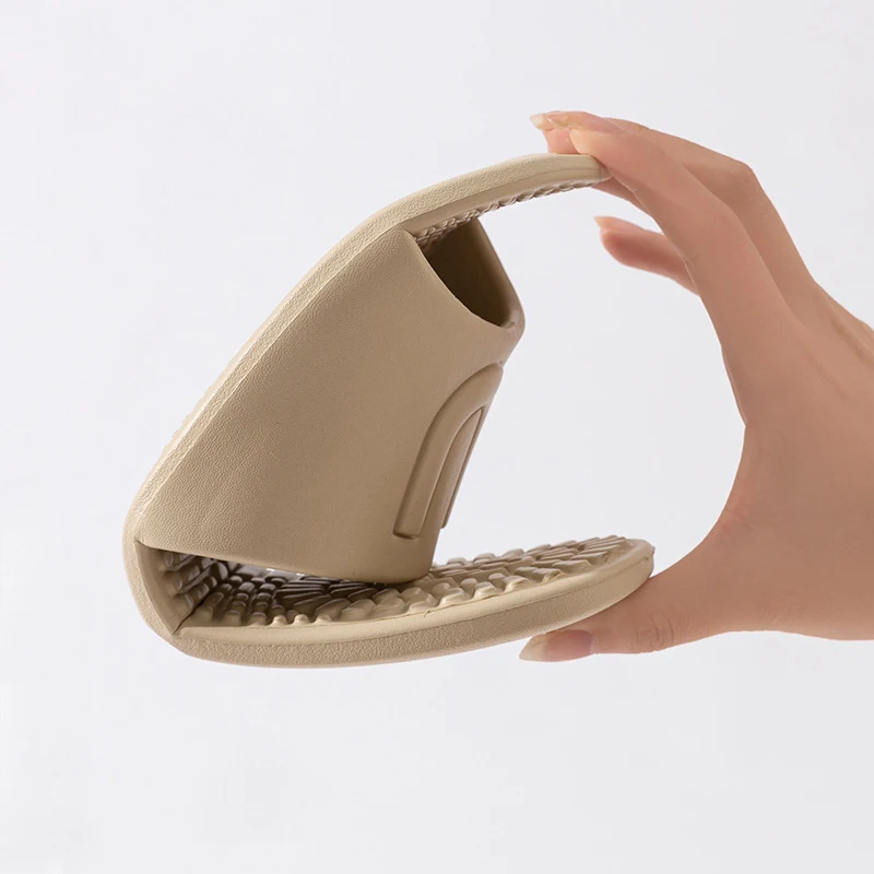 شباشب EVA ناعمة قابلة للطي للنساء، صنادل تدليك الحمام الداخلي المحمولة للسفر للجنسين، شرائح منزلية مسطحة سريعة الجفاف وغير قابلة للانزلاق