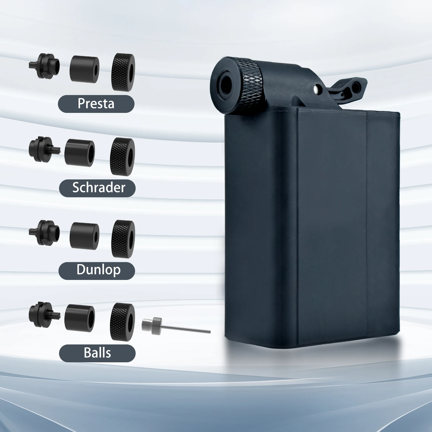 QIUDANOW مضخة هواء دراجة كهربائية صغيرة محمولة مع صمام بريستا/شرايدر لدراجة الطريق دراجة نارية دراجة هوائية جبلية تضخم الإطارات